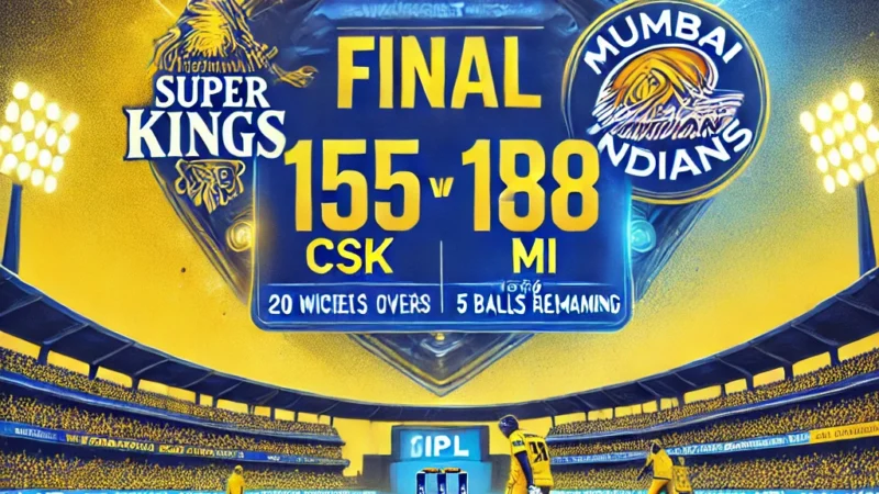 சேப்பாக்கத்தில் மும்பையை வீழ்த்தியது நம்ம CSK!