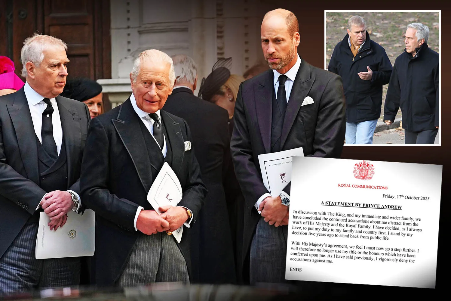 ஆன்ட்ரூ-வின் ‘இளவரசர்’ பட்டம் பறிப்பு ;இங்கிலாந்து மன்னர் சார்லஸ் அதிரடி