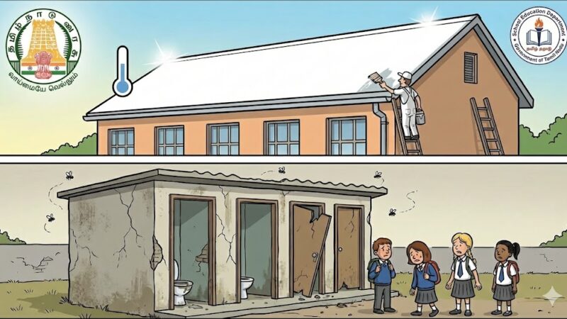 கூரைக்கு ‘குளுகுளு’ பெயிண்ட்… கழிப்பறை ‘நோ ’? – பள்ளிகளின் இரு வேறு முகங்கள்!