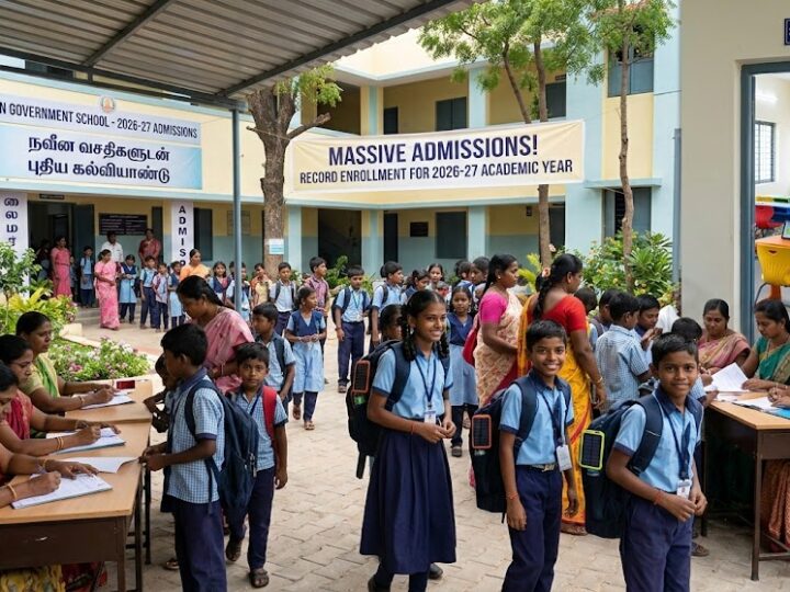 அரசுப் பள்ளிகளில் அதிரடி மாணவர் சேர்க்கை: நவீன வசதிகளுடன் தொடங்கும் 2026-27 கல்வியாண்டு!
